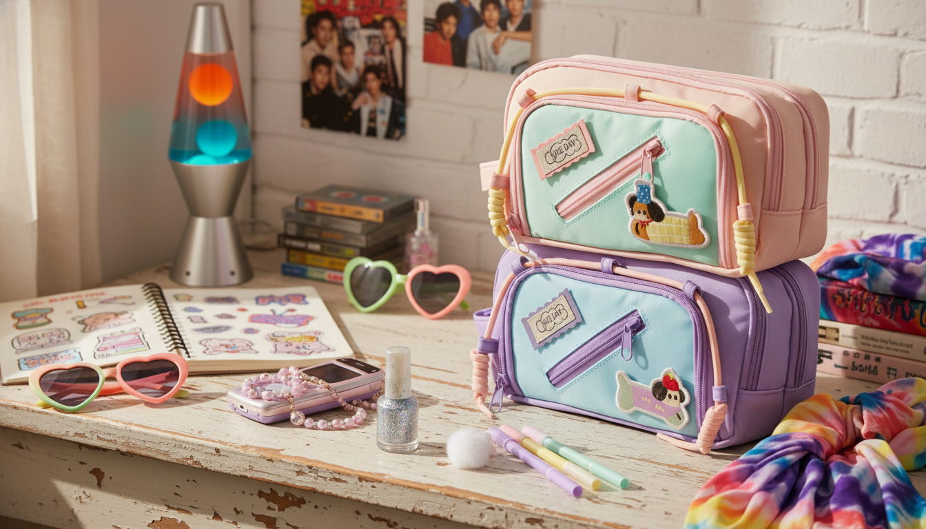 Y2K Puppy Pencil Case: Big Storage, Cute Style