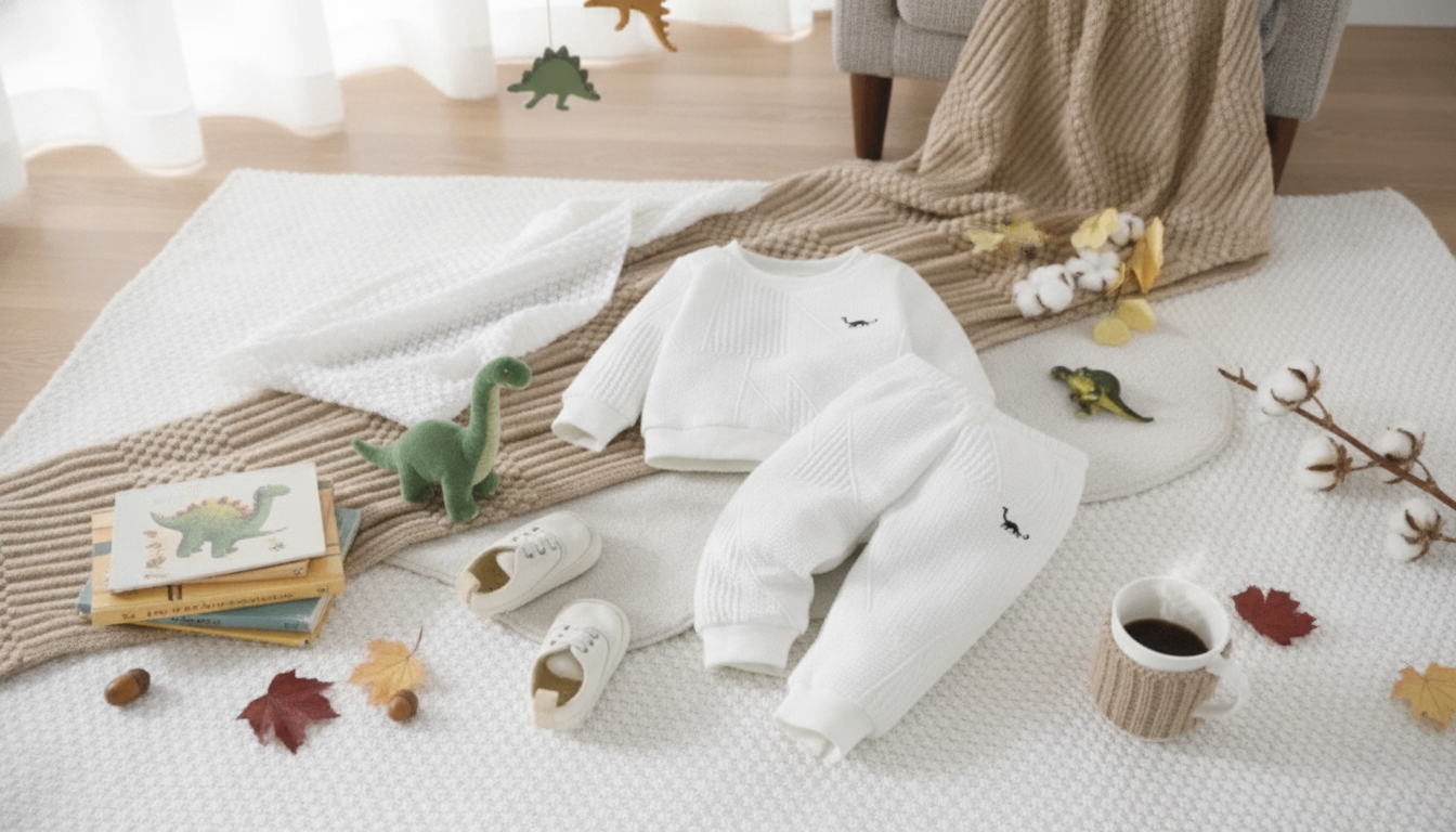 Cozy Dino 2-Piece Toddler Fall Set: Sweatshirt + Pants