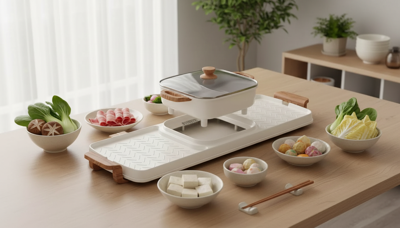 Korean Indoor Hot Pot + BBQ Grill: Smokeless Electric Pan