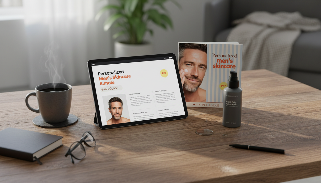 Personalized 4-in-1 Men’s Skincare Digital Guide Bundle