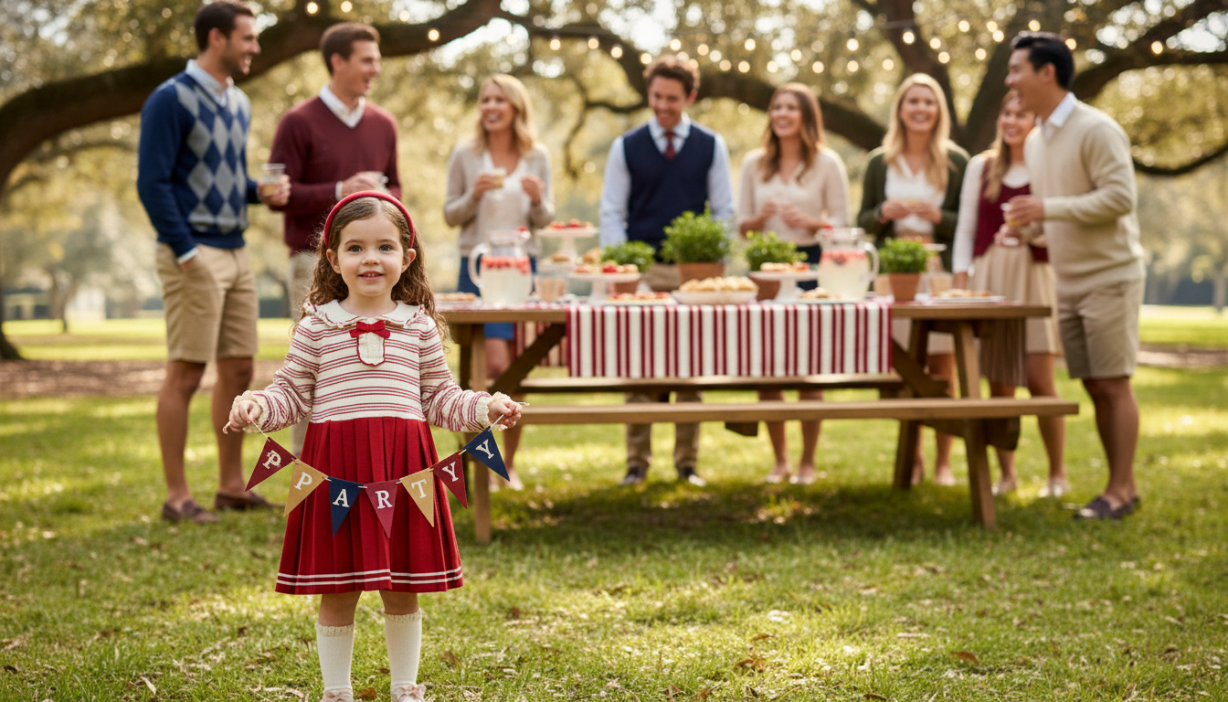 Striped Princess Dress for Girls: Preppy Party Guide